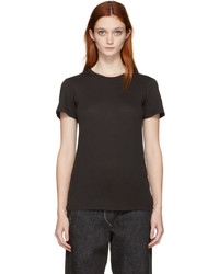 schwarzes T-shirt von Raquel Allegra