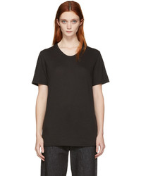 schwarzes T-shirt von Raquel Allegra