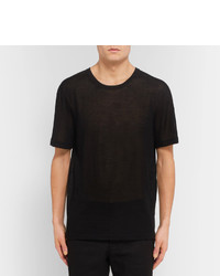 schwarzes T-shirt von Calvin Klein Collection