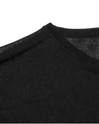 schwarzes T-shirt von Calvin Klein Collection