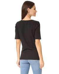 schwarzes T-shirt von Madewell