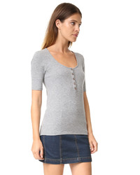 schwarzes T-shirt von Madewell