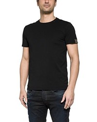 schwarzes T-shirt von Replay