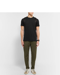 schwarzes T-shirt von Reigning Champ