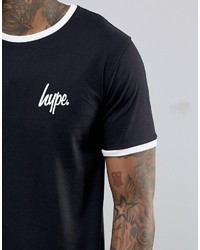 schwarzes T-shirt von Hype