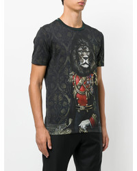 schwarzes T-shirt von Dolce & Gabbana