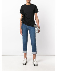 schwarzes T-shirt von MSGM