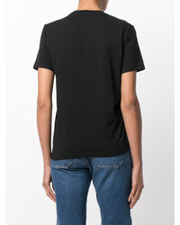 schwarzes T-shirt von MSGM