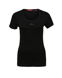 schwarzes T-shirt von s.Oliver