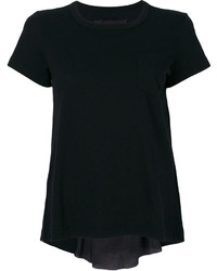 schwarzes T-shirt von Sacai