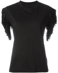 schwarzes T-shirt von Sacai