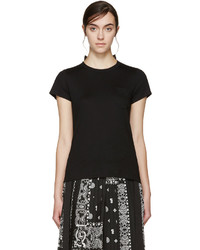 schwarzes T-shirt von Sacai