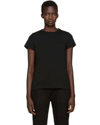 schwarzes T-shirt von Sacai