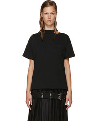 schwarzes T-shirt von Sacai