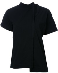 schwarzes T-shirt von Sacai