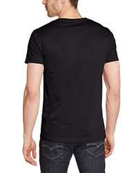 schwarzes T-shirt von Selected Homme