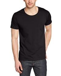 schwarzes T-shirt von Selected Homme