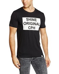 schwarzes T-shirt von Shine Original