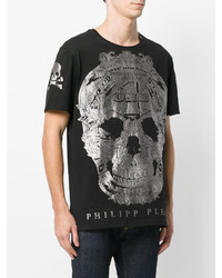 schwarzes T-shirt von Philipp Plein