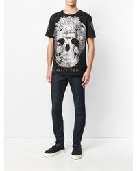 schwarzes T-shirt von Philipp Plein