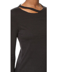 schwarzes T-shirt von Pam & Gela