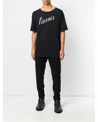 schwarzes T-shirt von Ann Demeulemeester