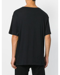 schwarzes T-shirt von Ann Demeulemeester
