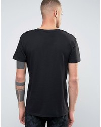 schwarzes T-shirt von Cheap Monday