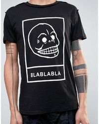 schwarzes T-shirt von Cheap Monday