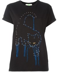schwarzes T-shirt von Stella McCartney