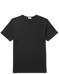 schwarzes T-shirt von Sunspel