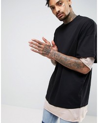 schwarzes T-shirt von Asos