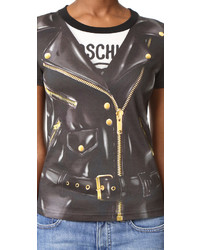 schwarzes T-shirt von Moschino