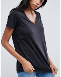 schwarzes T-shirt von Asos