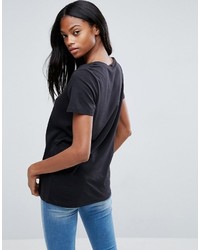 schwarzes T-shirt von Asos