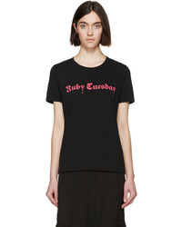 schwarzes T-shirt von Undercover