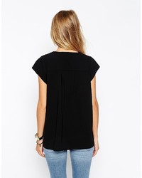 schwarzes T-shirt von Asos