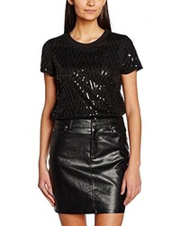 schwarzes T-shirt von Vero Moda