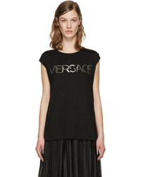 schwarzes T-shirt von Versace