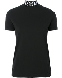 schwarzes T-shirt von Versus