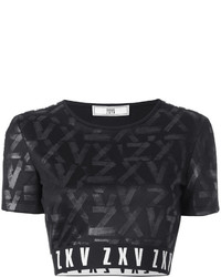 schwarzes T-shirt von Versus