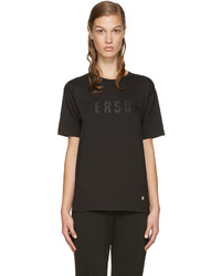 schwarzes T-shirt von Versus