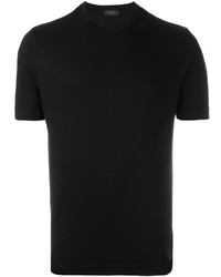 schwarzes T-shirt von Zanone