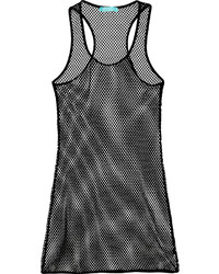 schwarzes Trägerkleid aus Netzstoff von Melissa Odabash