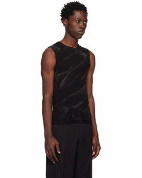 schwarzes Mit Batikmuster Trägershirt von Dion Lee