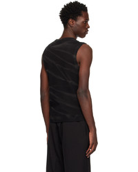 schwarzes Mit Batikmuster Trägershirt von Dion Lee