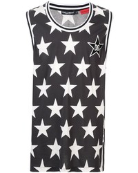schwarzes Trägershirt mit Sternenmuster von Dolce & Gabbana
