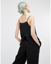 schwarzes Trägershirt von Monki