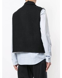 schwarzes Trägershirt von Raf Simons