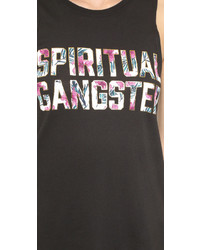 schwarzes Trägershirt von Spiritual Gangster